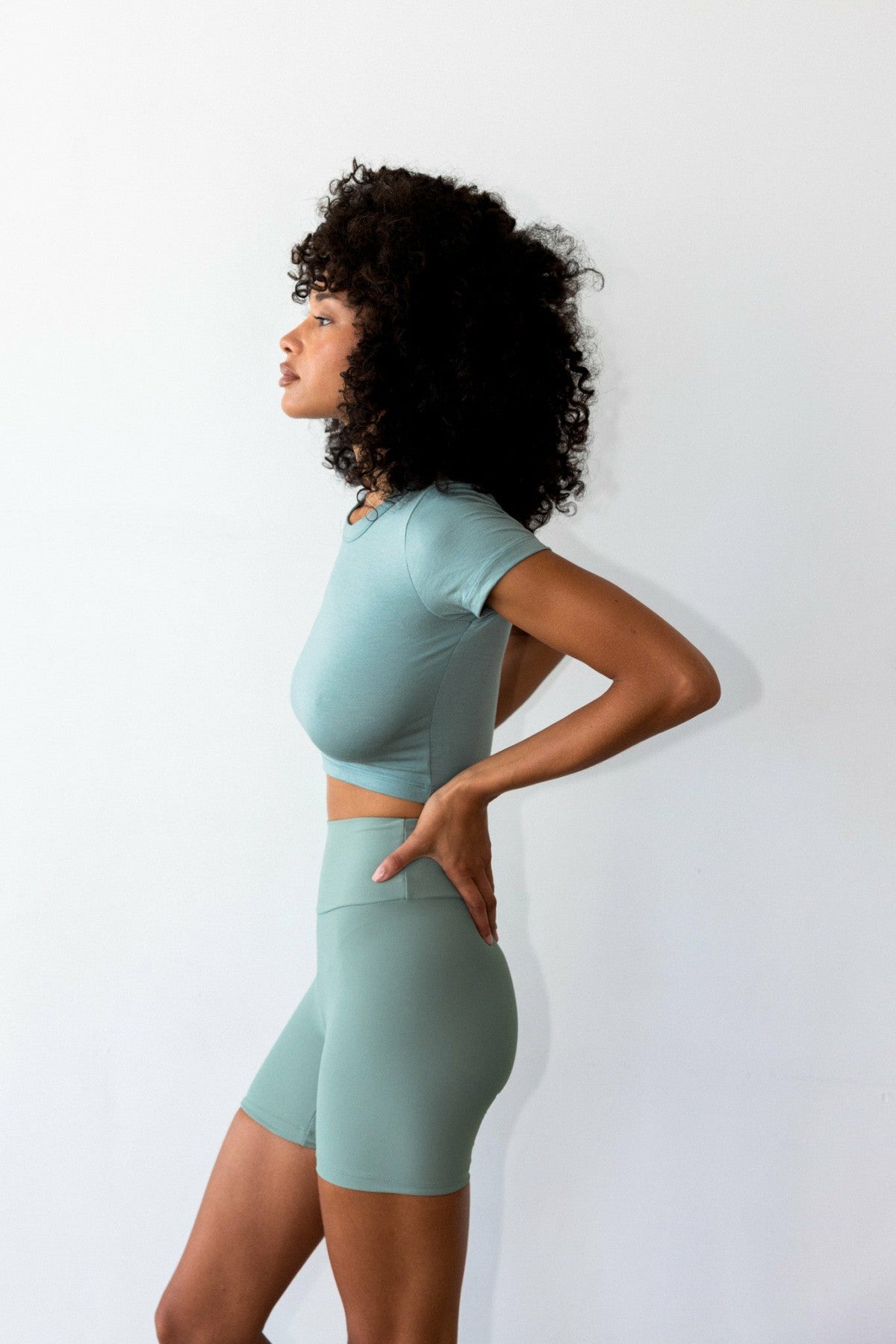 Baby Tee Jersey in Sage | Skatie