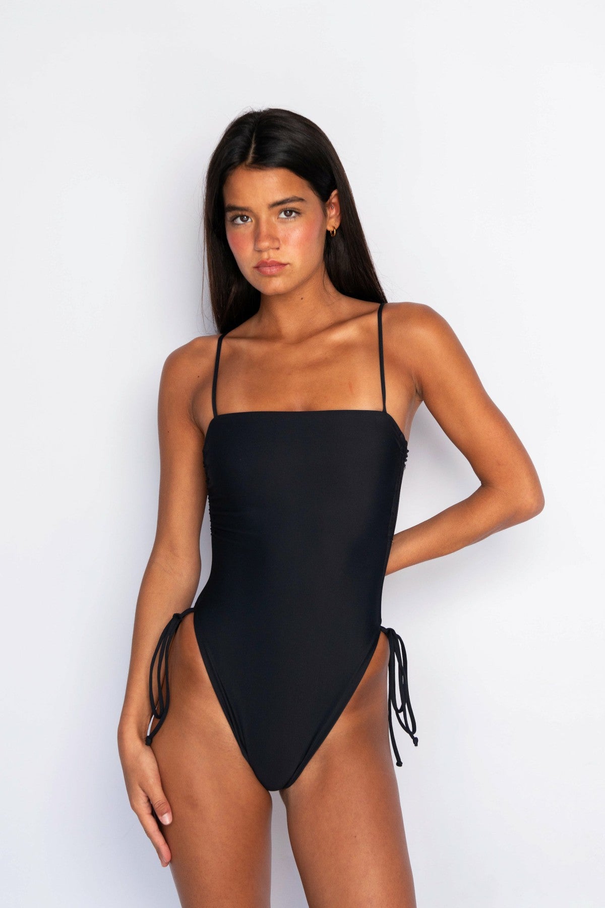 The Raye One Piece Bathing Suit in Black | Skatie