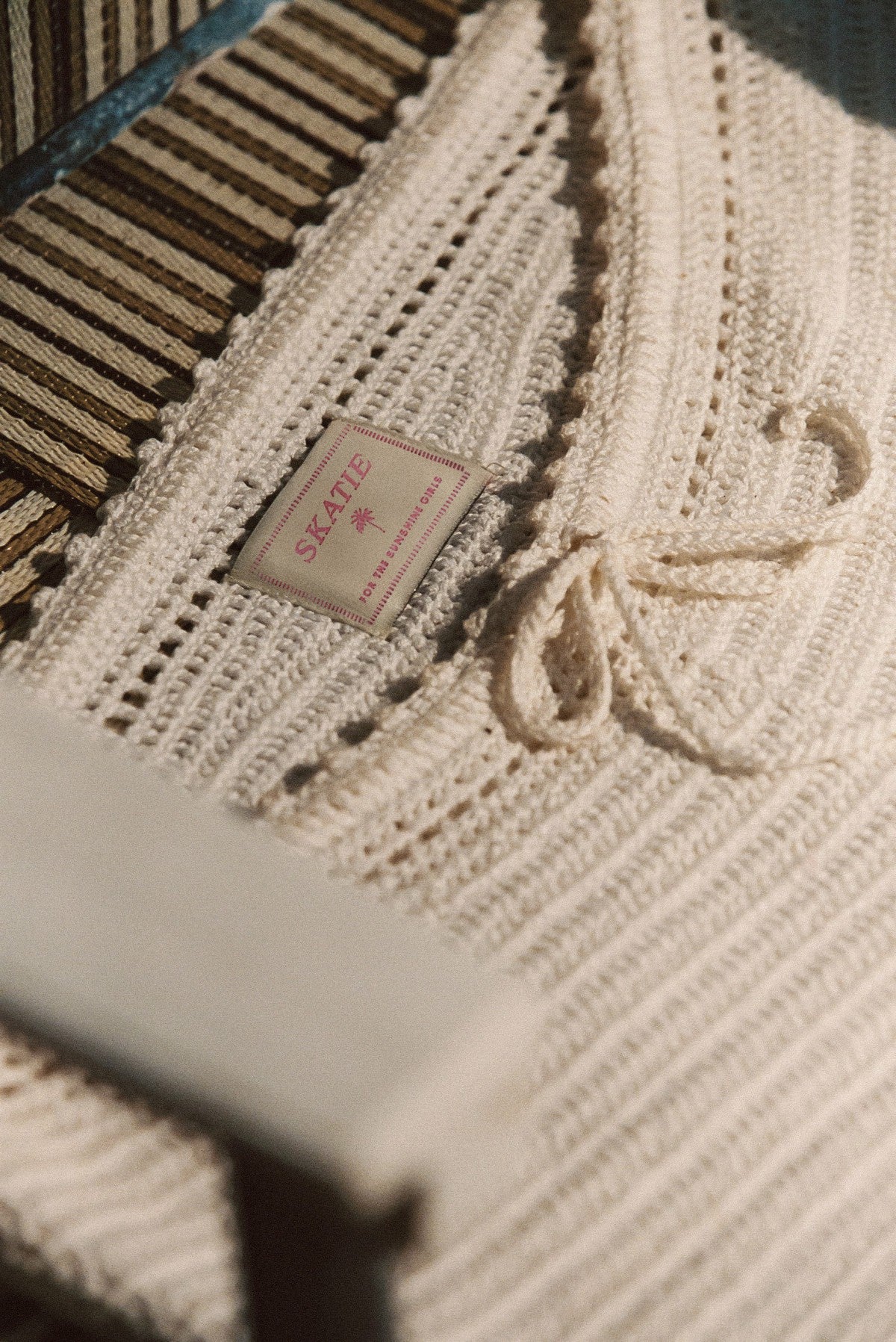Scottie Shorts in White Crochet | Skatie