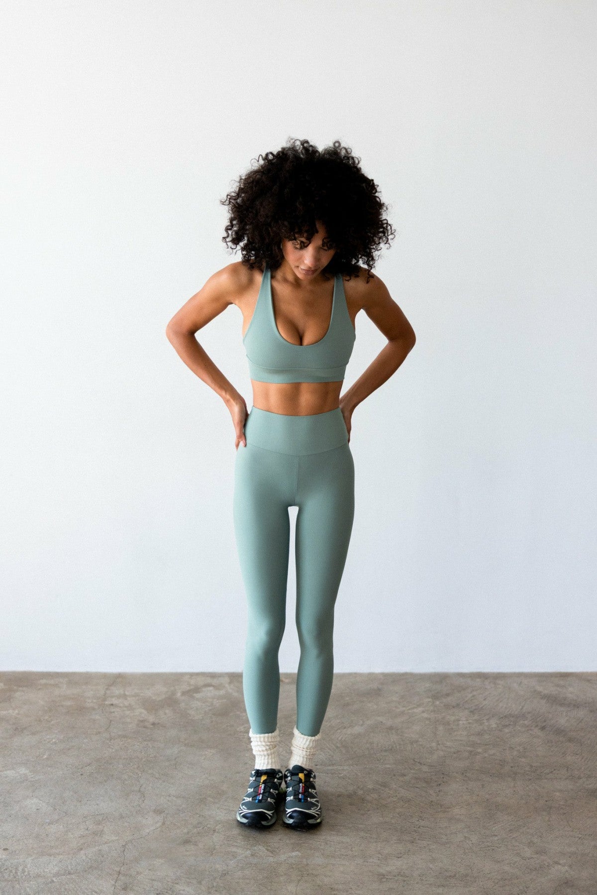 Pepper Sports Bra in Sage | Skatie