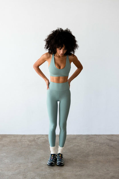Pepper Sports Bra in Sage | Skatie