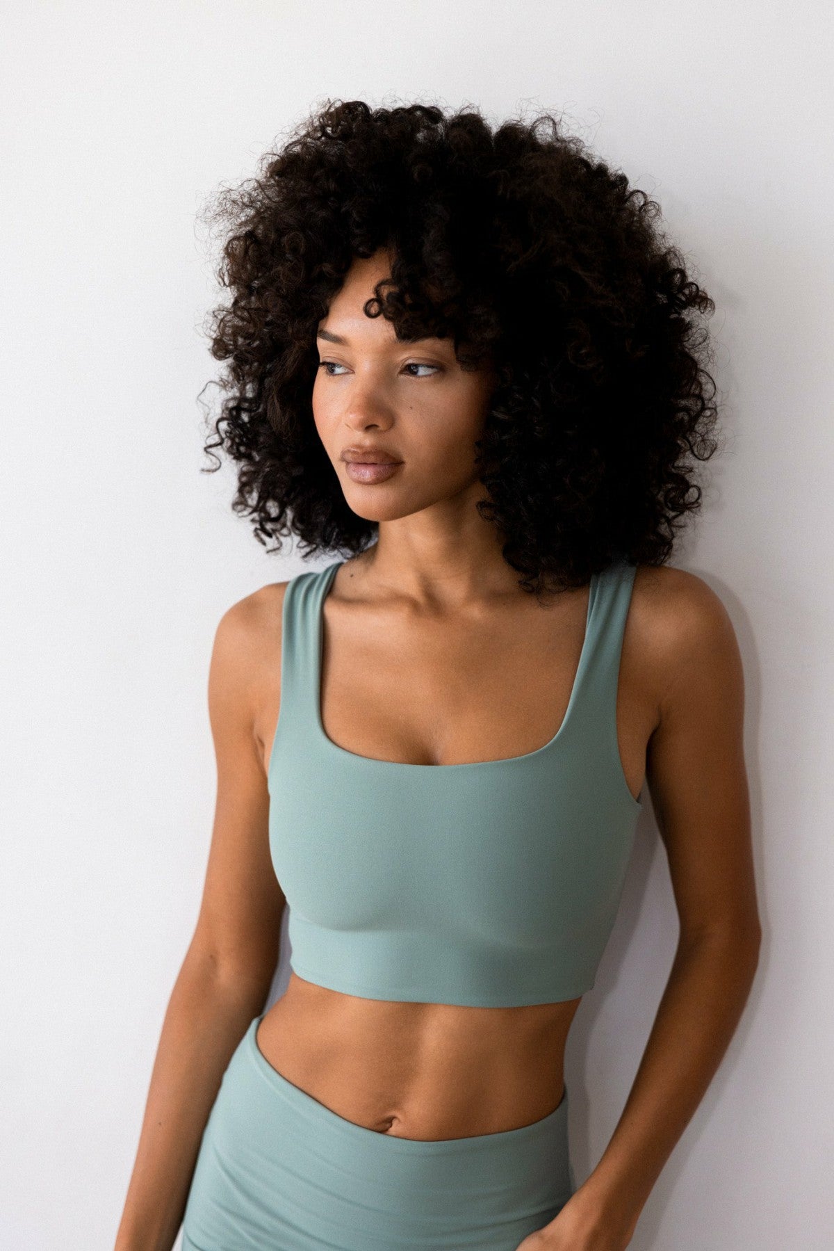 Carter Sports Bra in Sage | Skatie