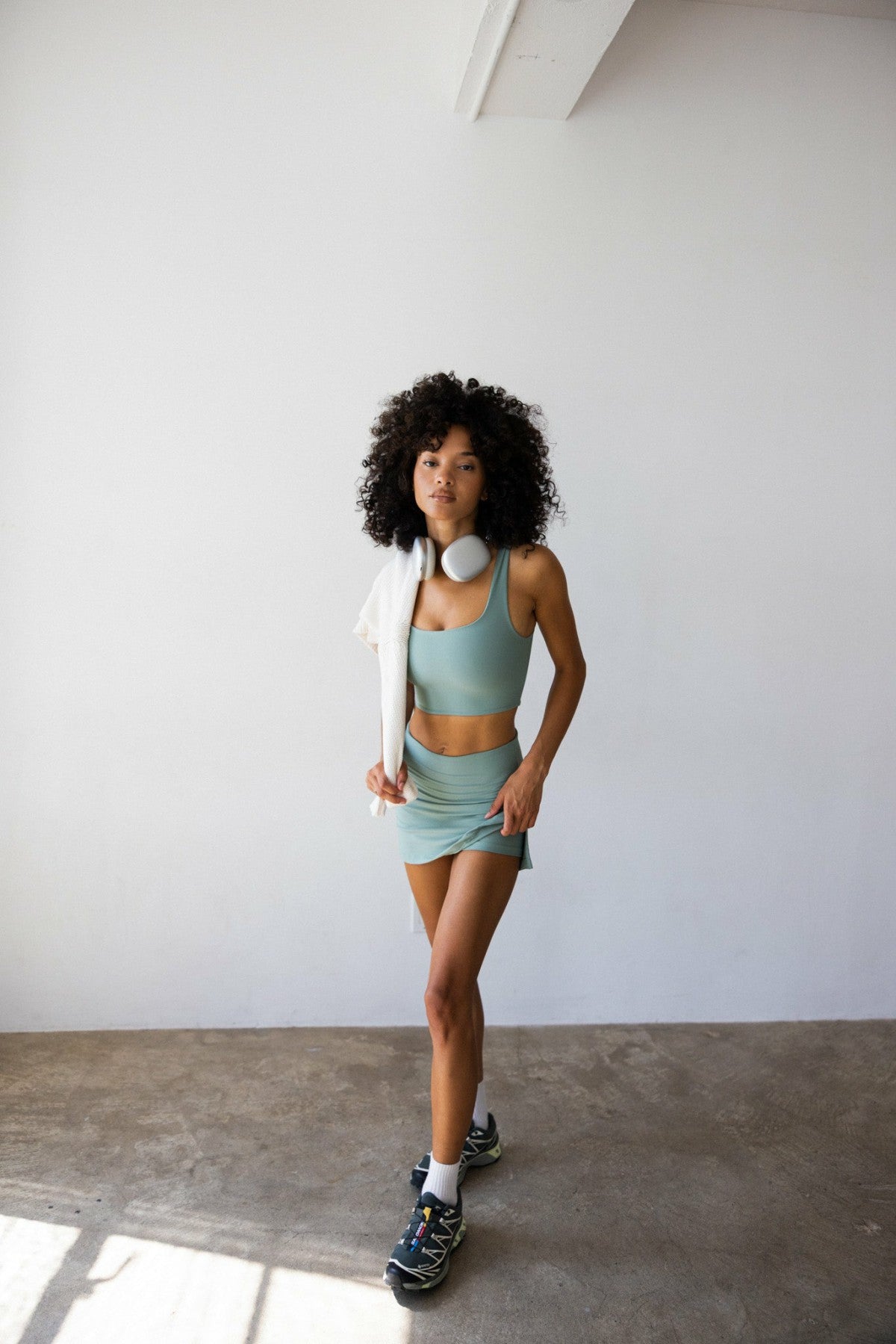 Carter Sports Bra in Sage | Skatie
