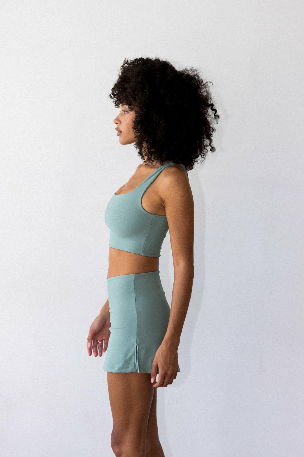Carter Sports Bra in Sage | Skatie