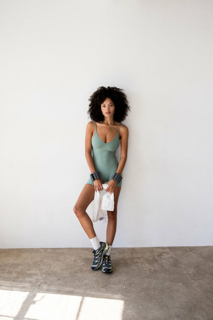 Sydne Bodysuit in Sage | Skatie