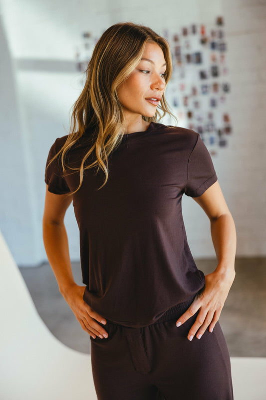 Bestie Tee Jersey in Toasted | Skatie