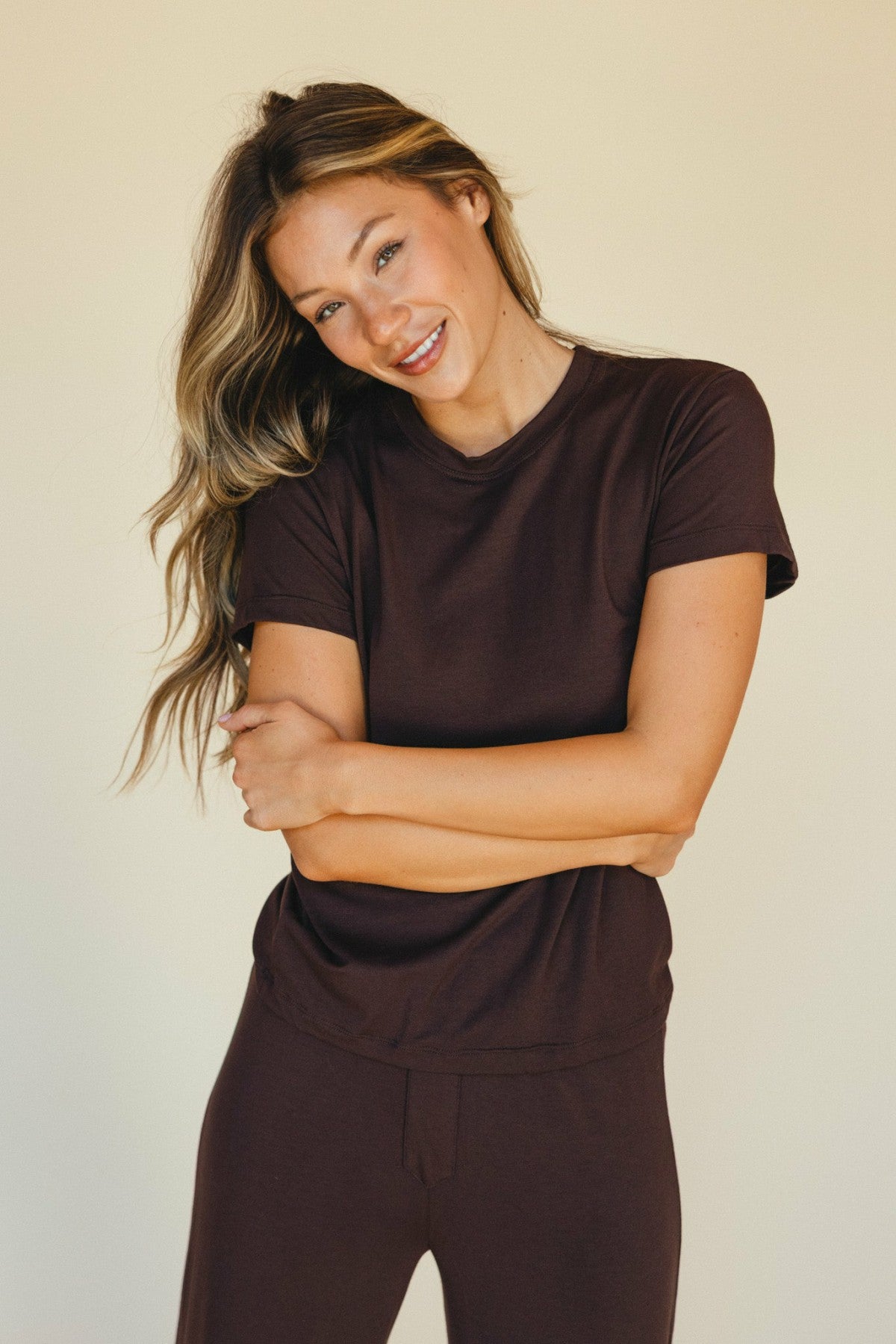 Bestie Tee Jersey in Toasted | Skatie