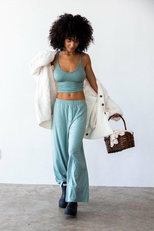 James Boxer Pants Jersey in Sage | Skatie