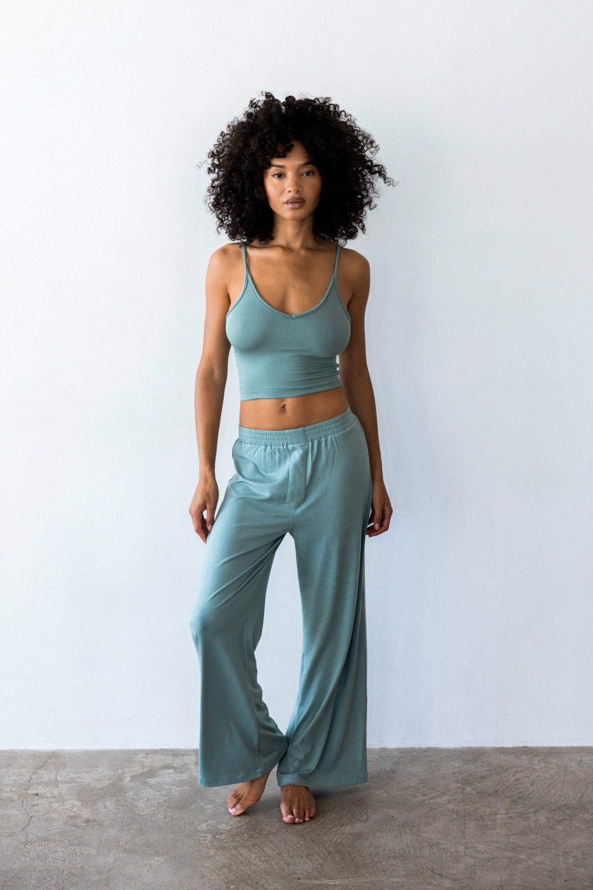 James Boxer Pants Jersey in Sage | Skatie