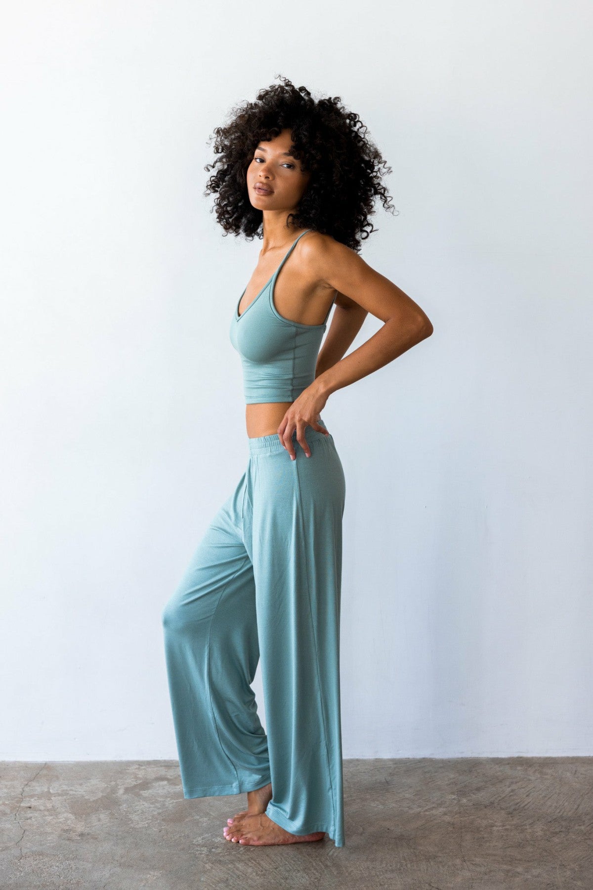 James Boxer Pants Jersey in Sage | Skatie