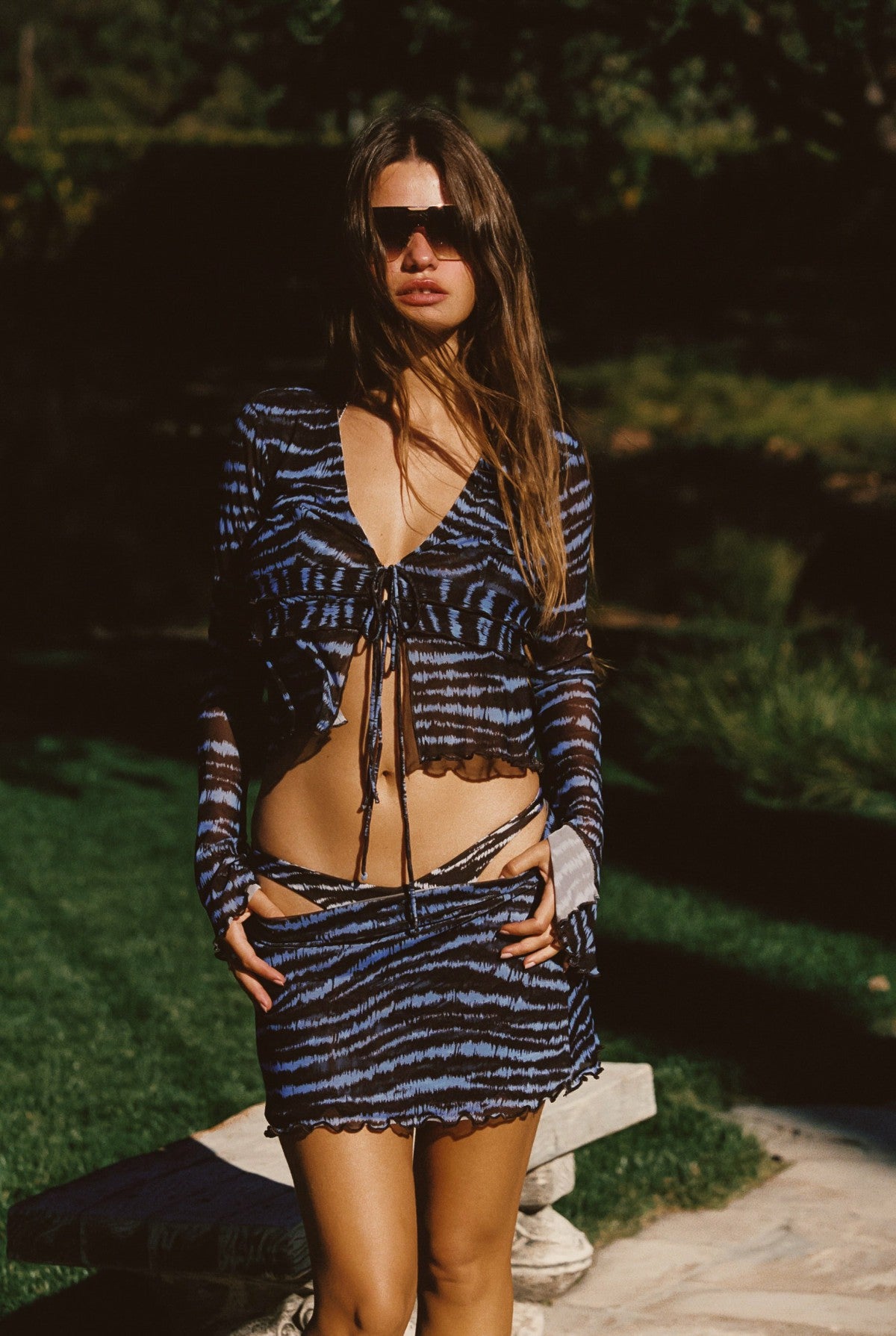 Robyn Skirt Mesh in Lynx | Skatie