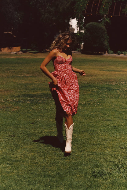 Aurora Midi Dress in Corvette | Skatie