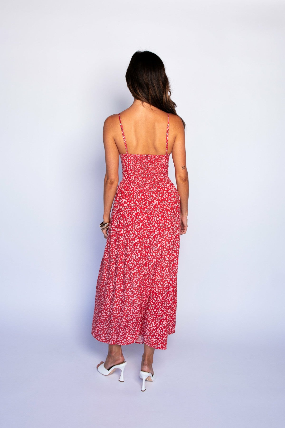 Aurora Midi Dress in Corvette | Skatie