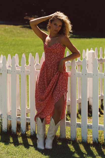 Aurora Midi Dress in Corvette | Skatie