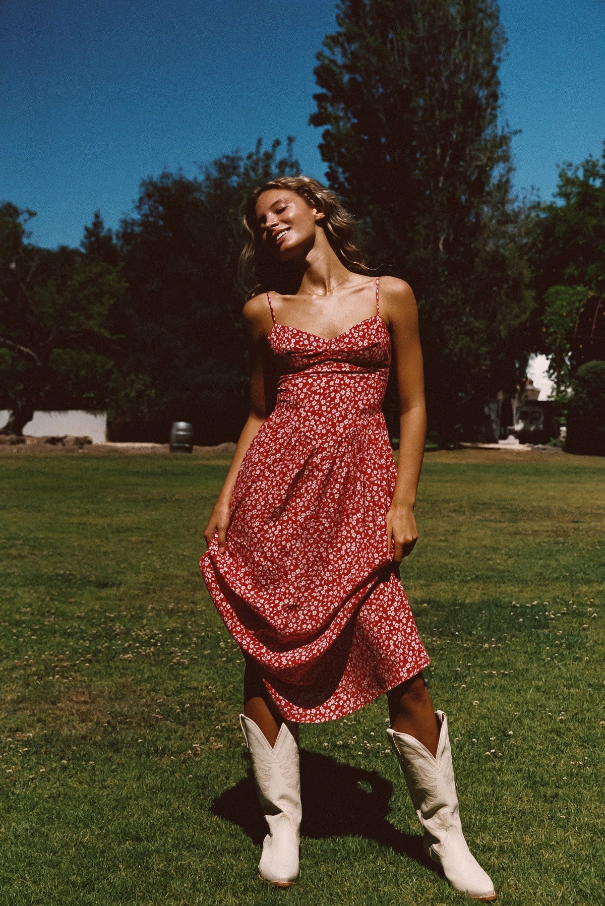 Aurora Midi Dress in Corvette | Skatie