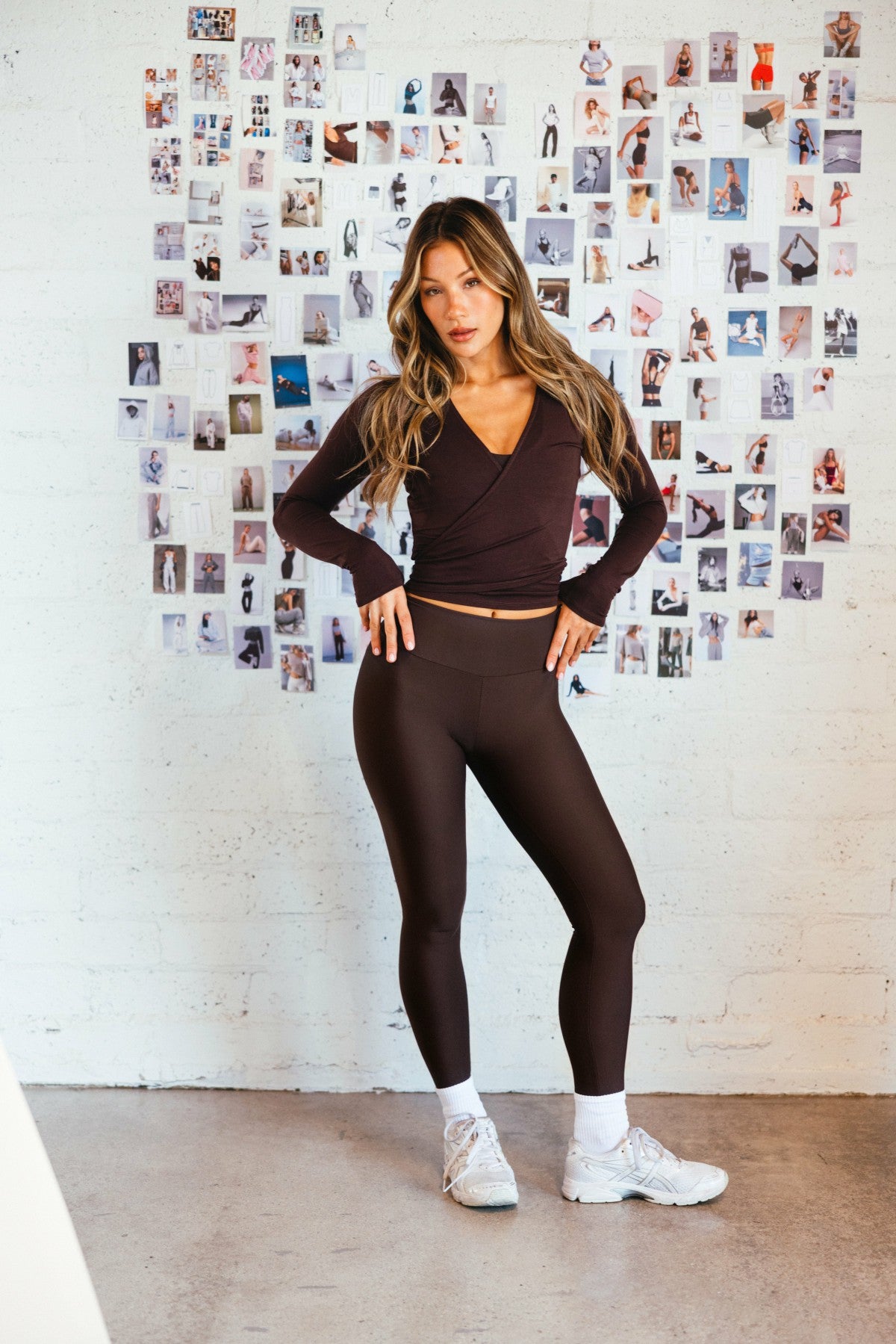 Danielle Wrap Top Jersey in Toasted | Skatie