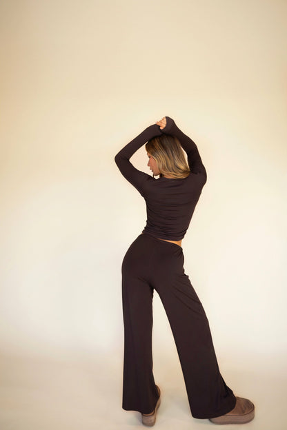 Henley Top Baby Ribbed in Toasted | Skatie