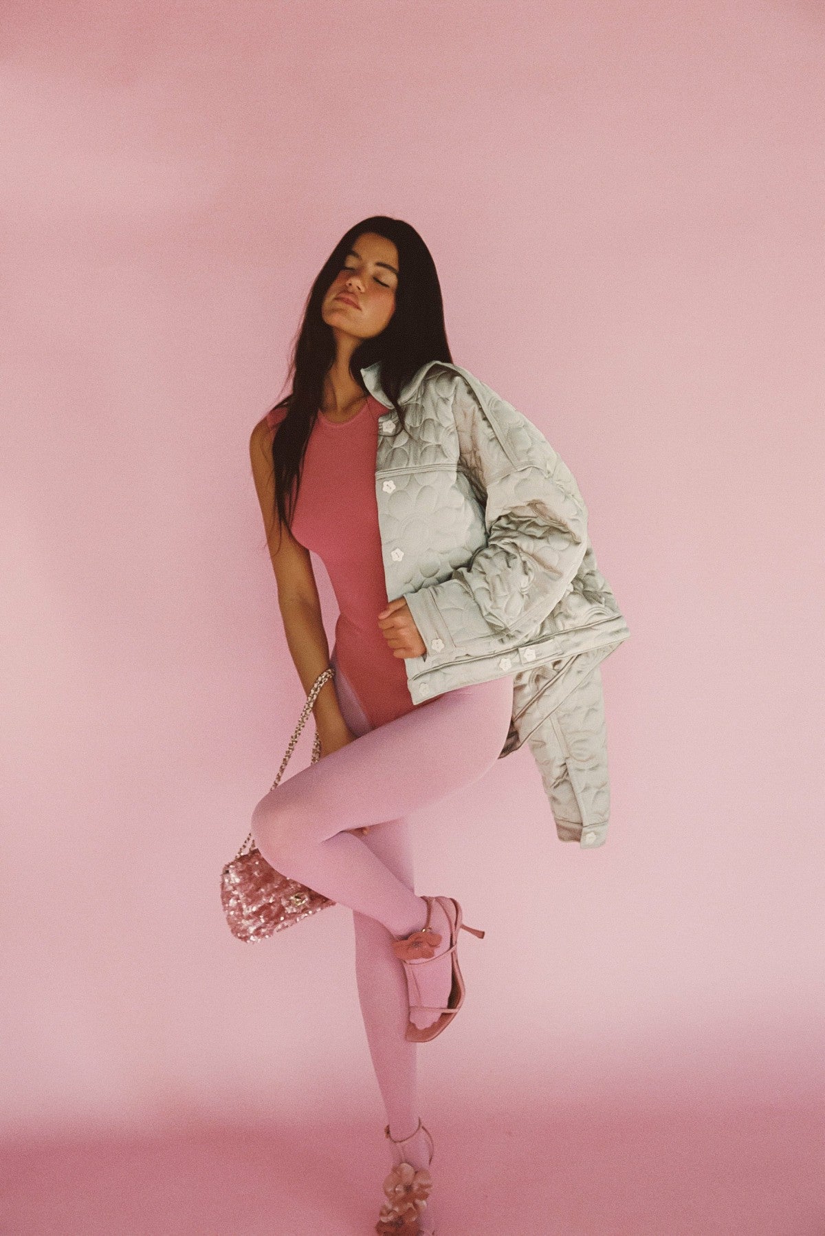 Quilted Bomber Jacket in Daisy | Skatie