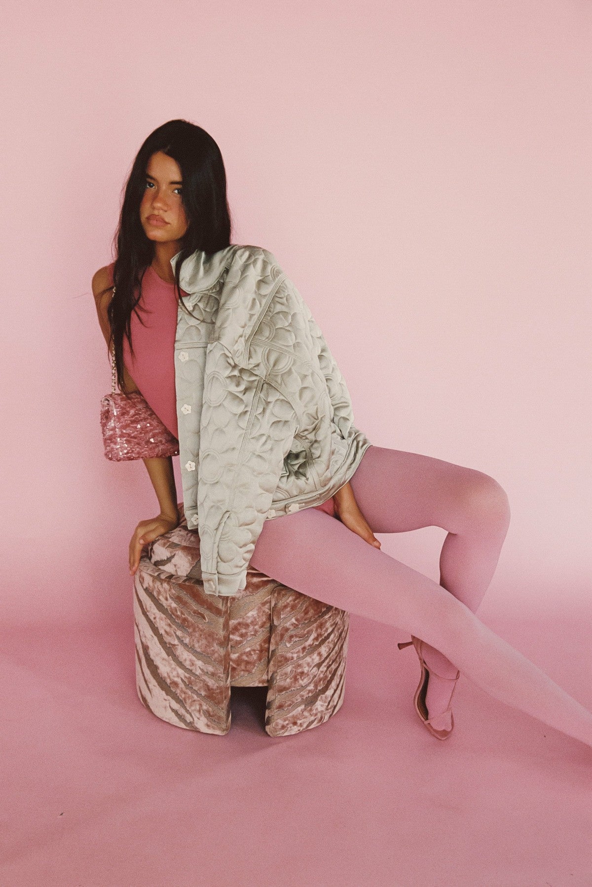 Quilted Bomber Jacket in Daisy | Skatie
