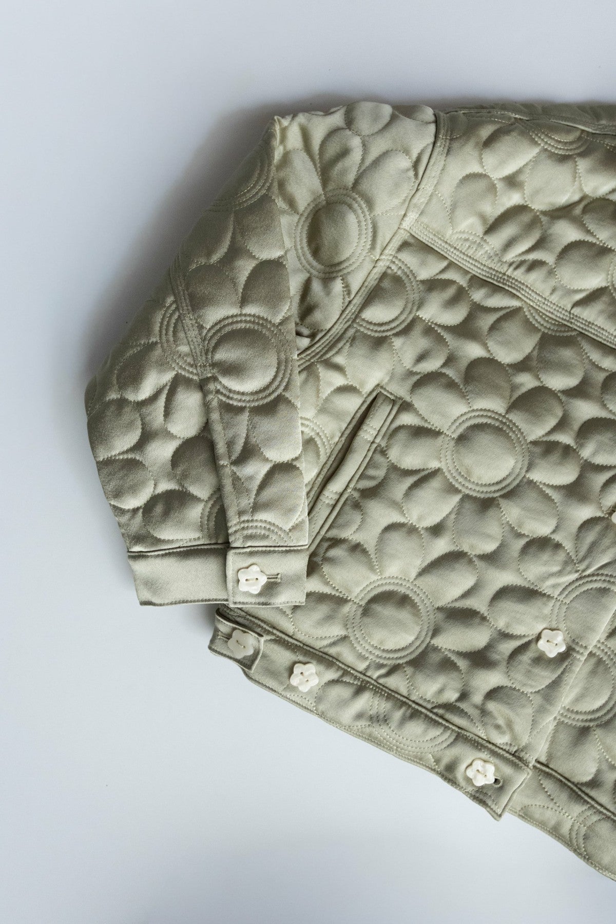 Quilted Bomber Jacket in Daisy | Skatie