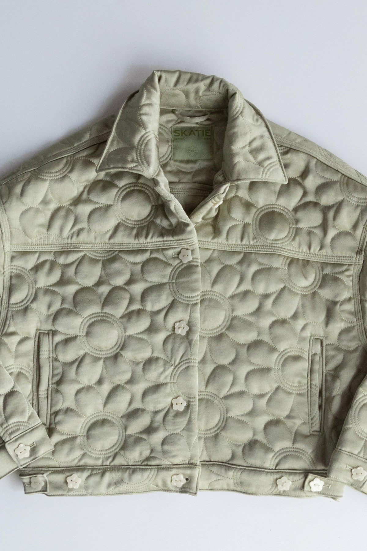 Quilted Bomber Jacket in Daisy | Skatie