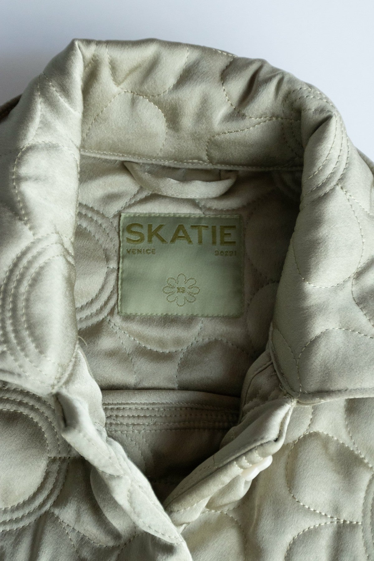 Quilted Bomber Jacket in Daisy | Skatie