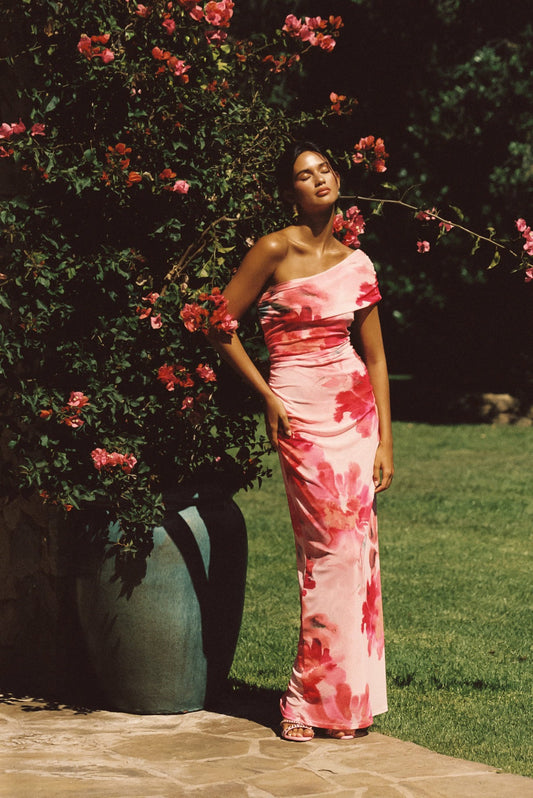 Caroline Maxi Dress Mesh in Como | Skatie