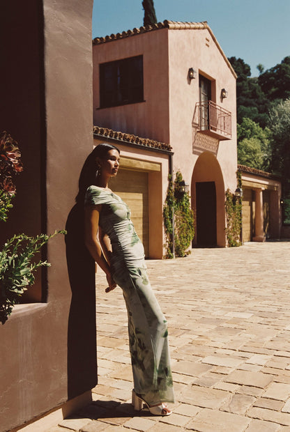 Caroline Maxi Dress Mesh in Sardinia | Skatie