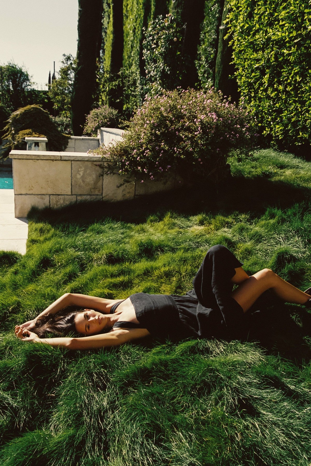 Heidi Dress in Black Linen | Skatie