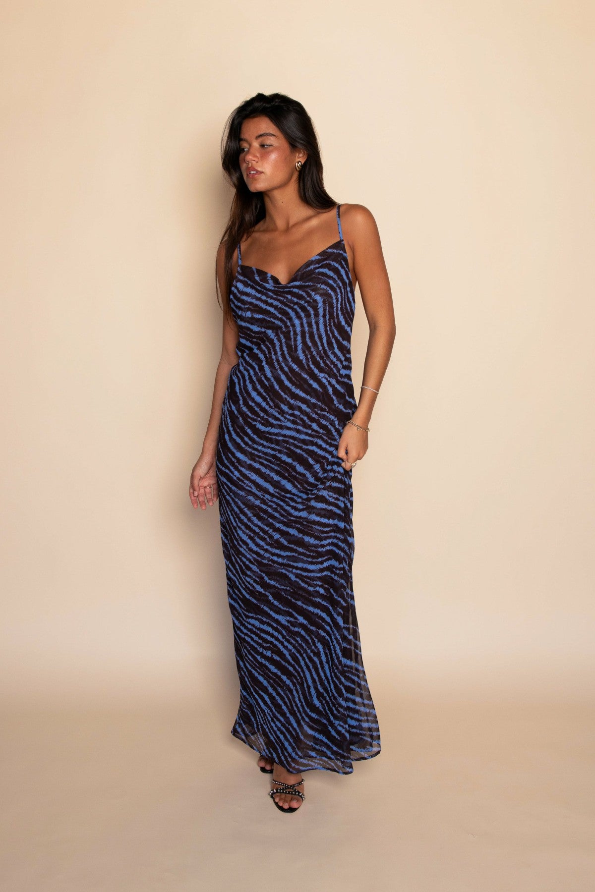 Samantha Maxi Dress Chiffon in Lynx | Skatie