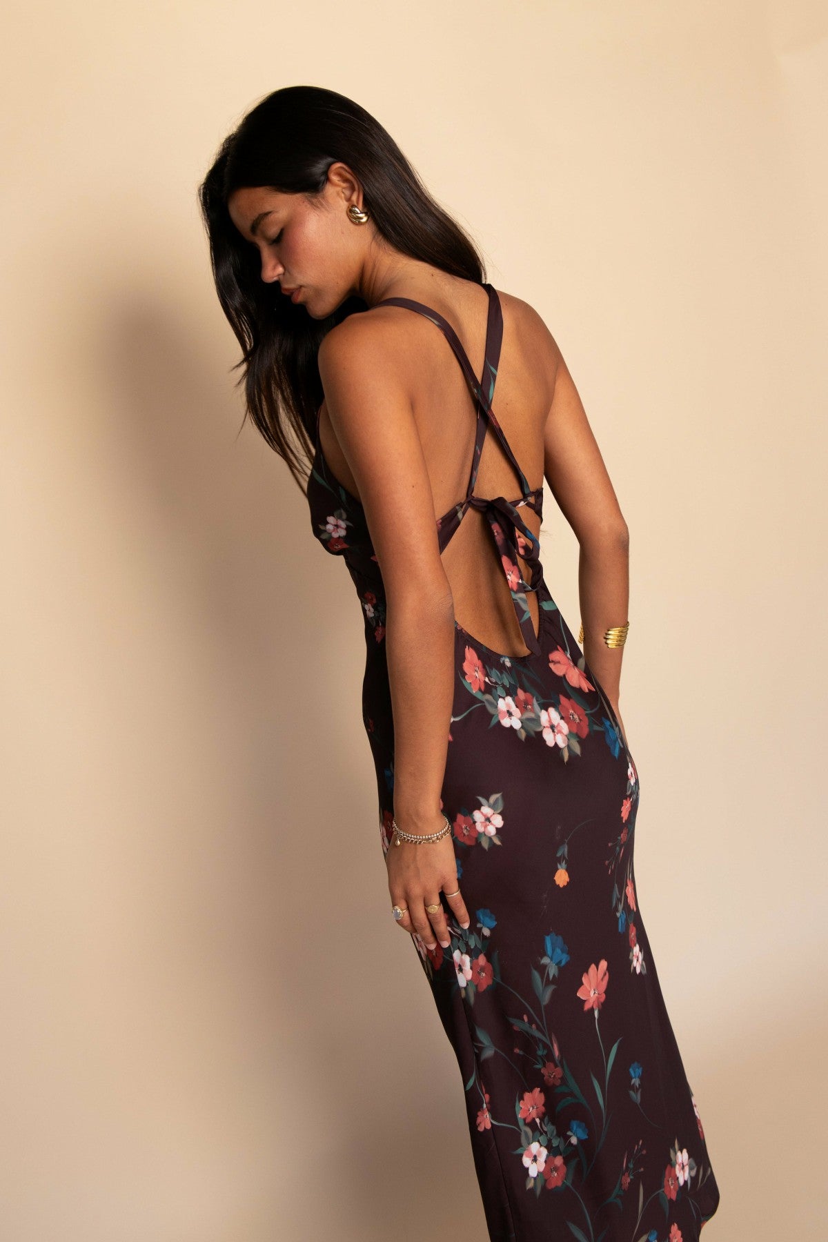 Sabrina Midi Dress Satin in Valley | Skatie