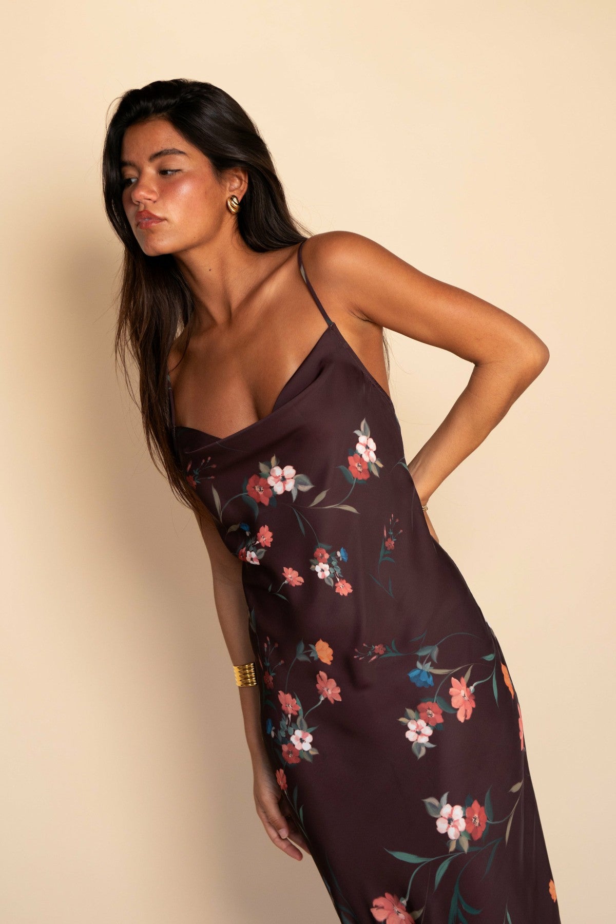 Samantha Maxi Dress Satin in Valley | Skatie