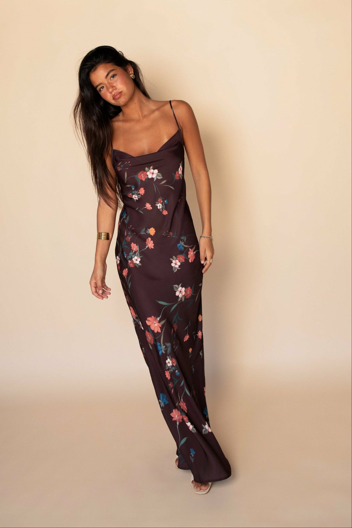Samantha Maxi Dress Satin in Valley | Skatie