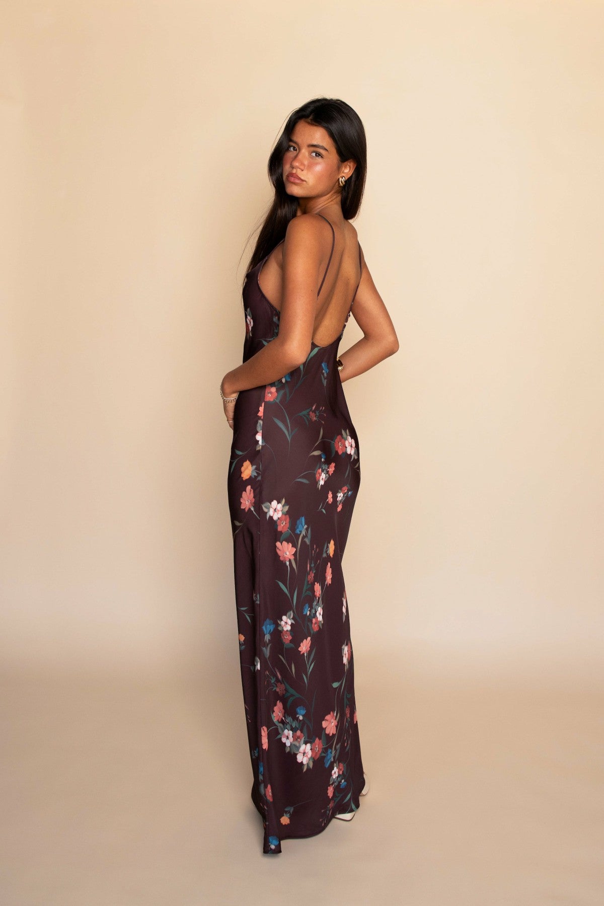 Samantha Maxi Dress Satin in Valley | Skatie