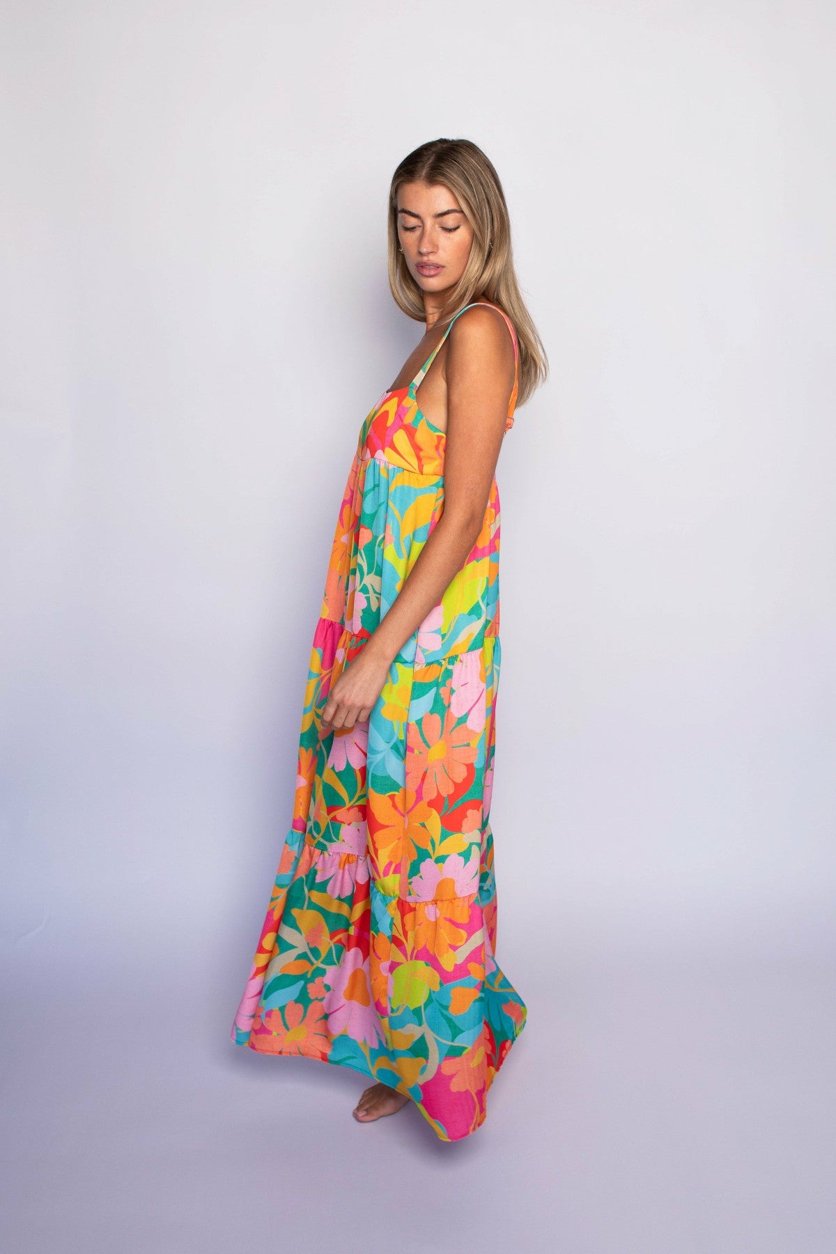 Leo Dress Satin in Flamingo | Skatie