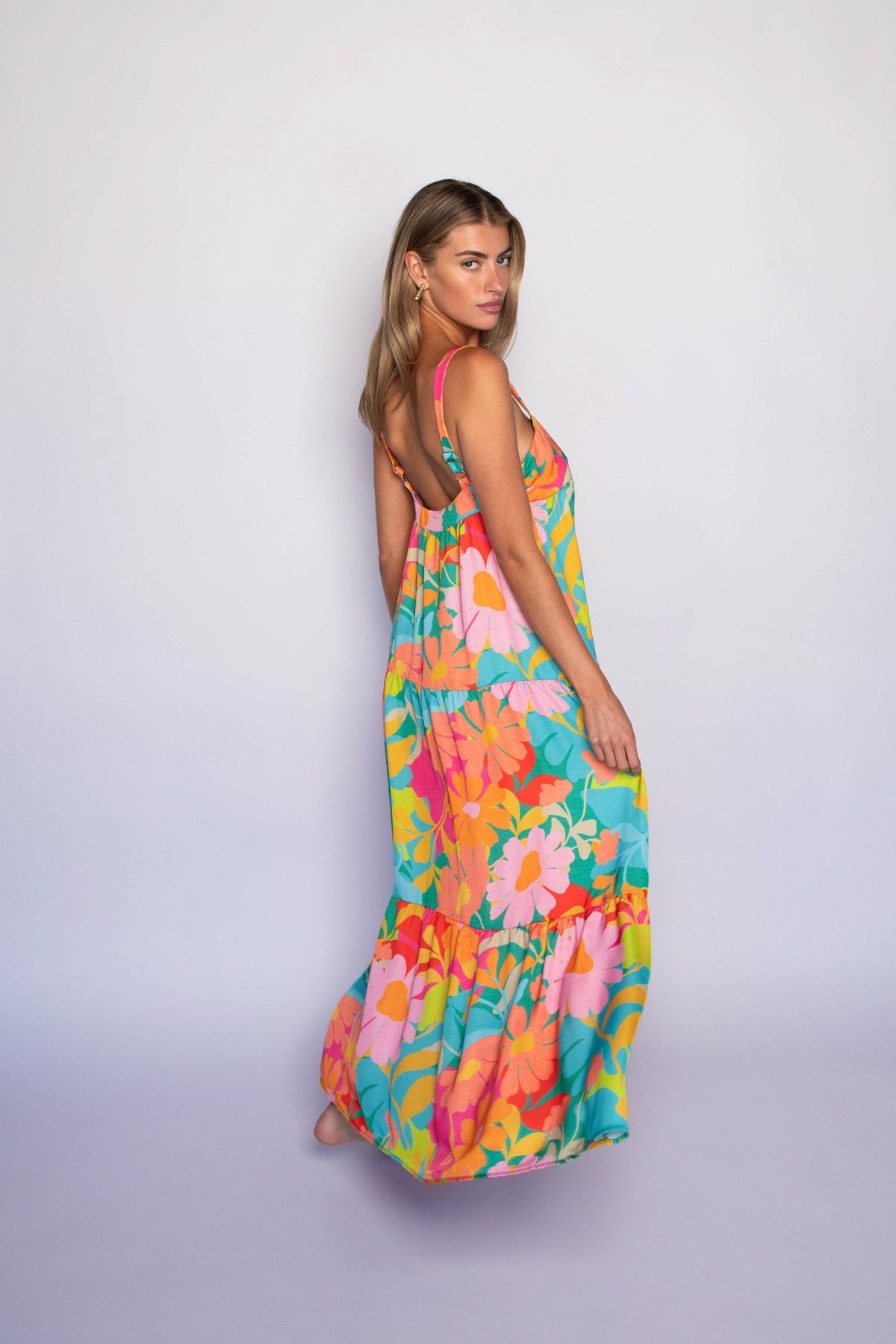Leo Dress Satin in Flamingo | Skatie
