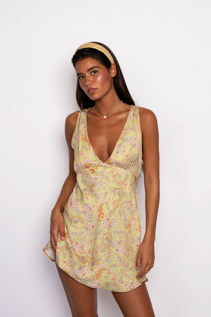 Suki Mini Dress Satin in Sorrento | Skatie