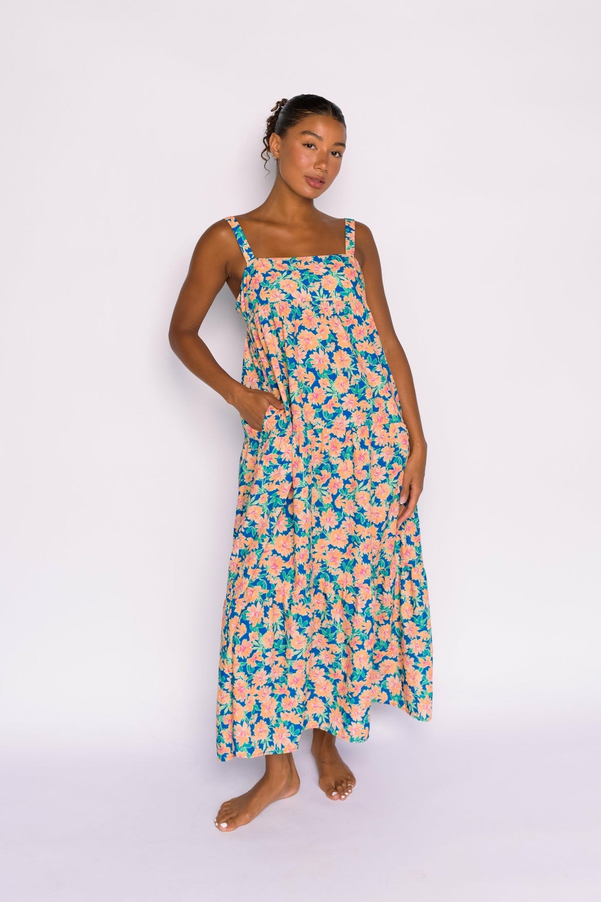 Leo Dress Ecovoile in Sunflower | Skatie