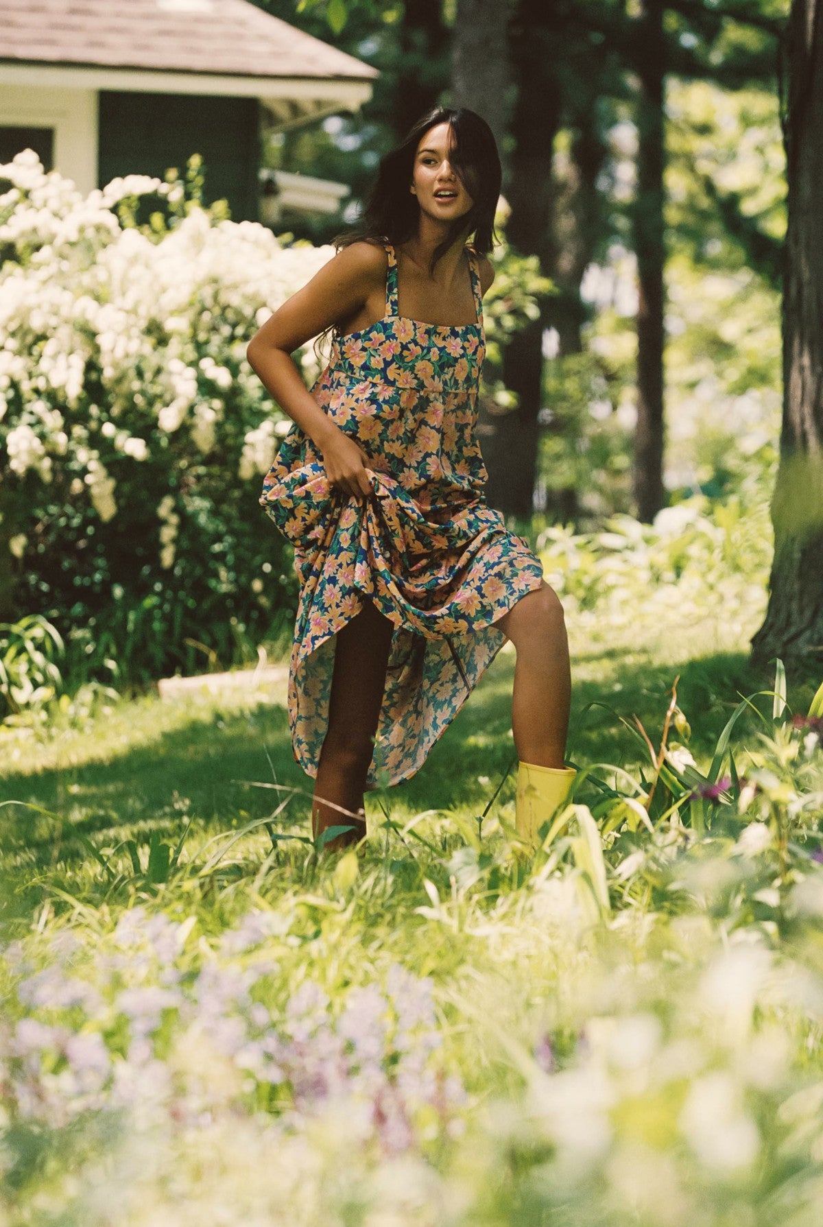 Leo Dress Ecovoile in Sunflower | Skatie