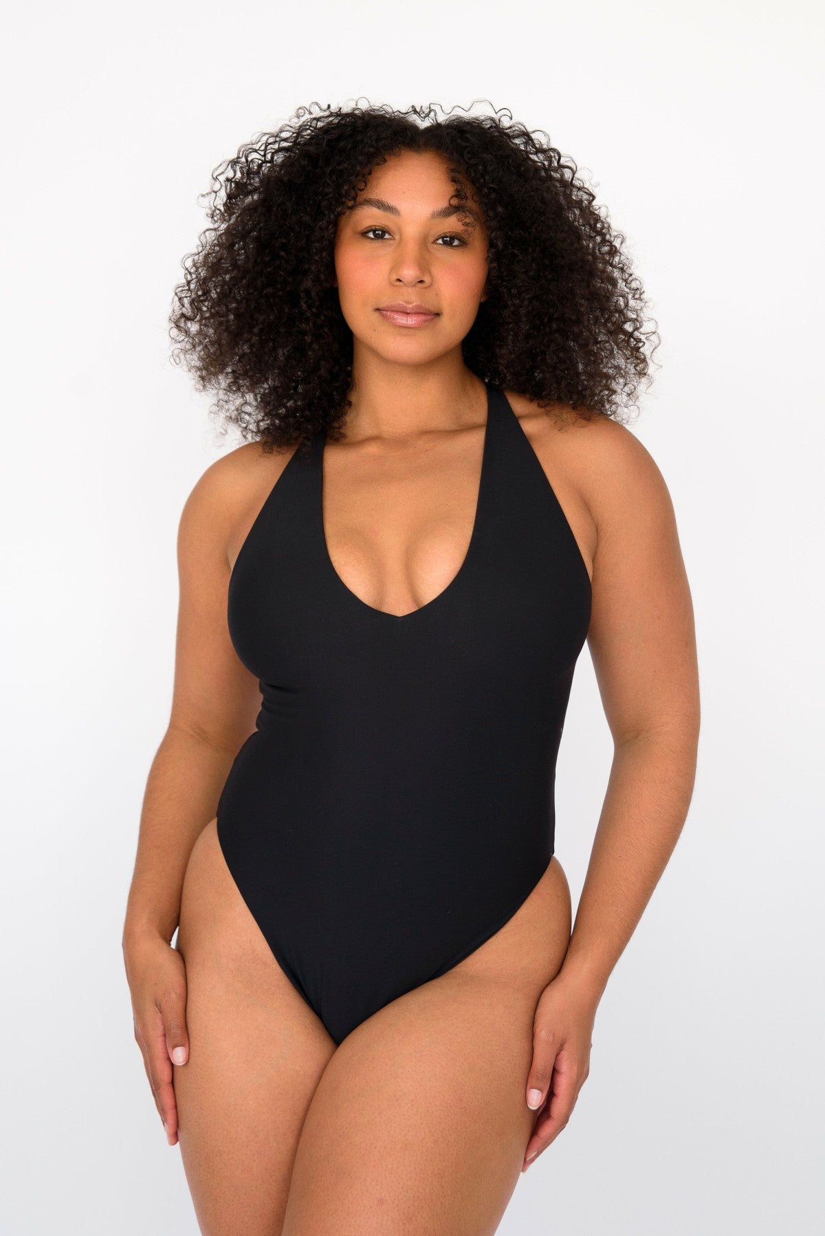 The Zoey One Piece Bathing Suit in Black | Skatie