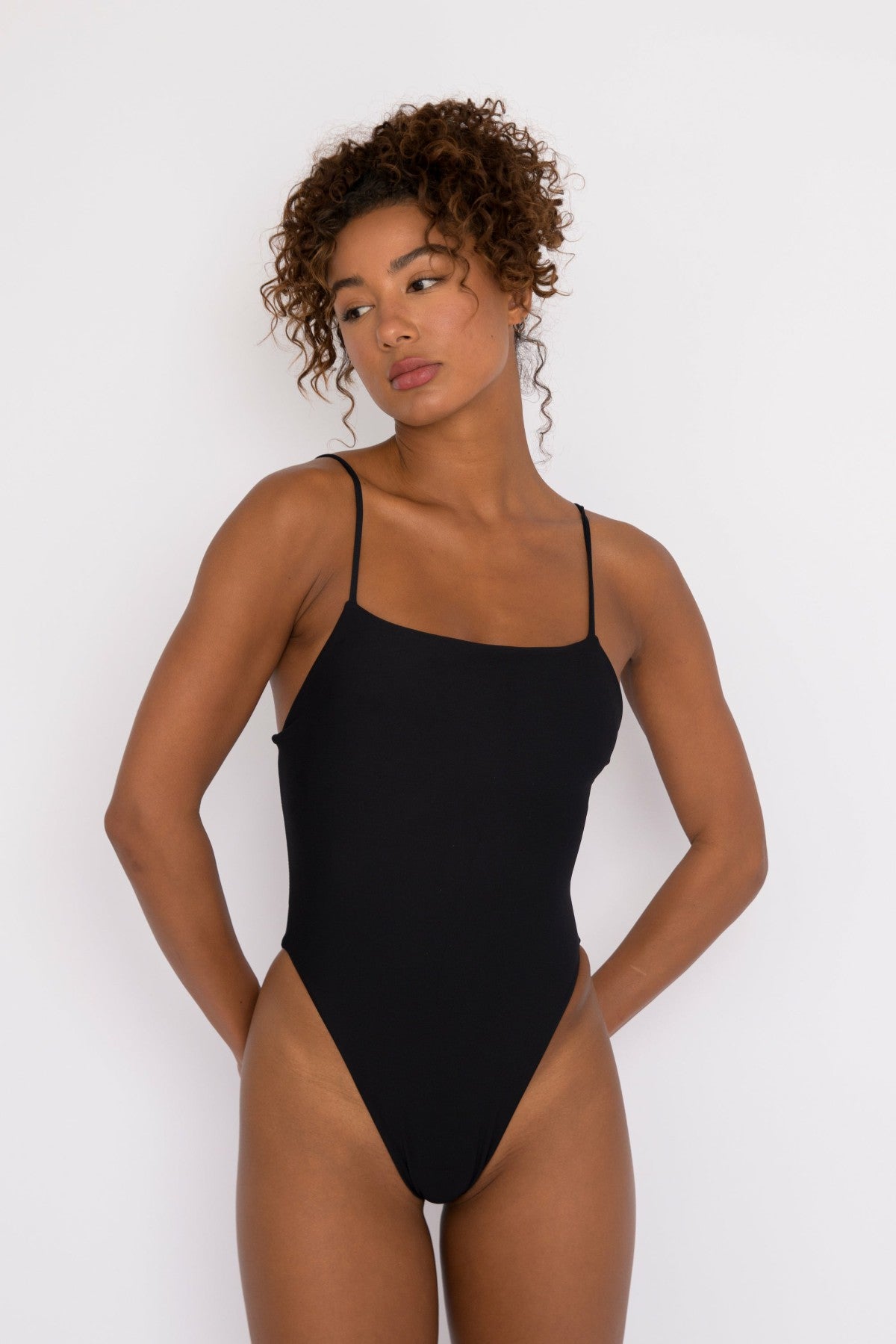 The Resa One Piece Bathing Suit in Black | Skatie
