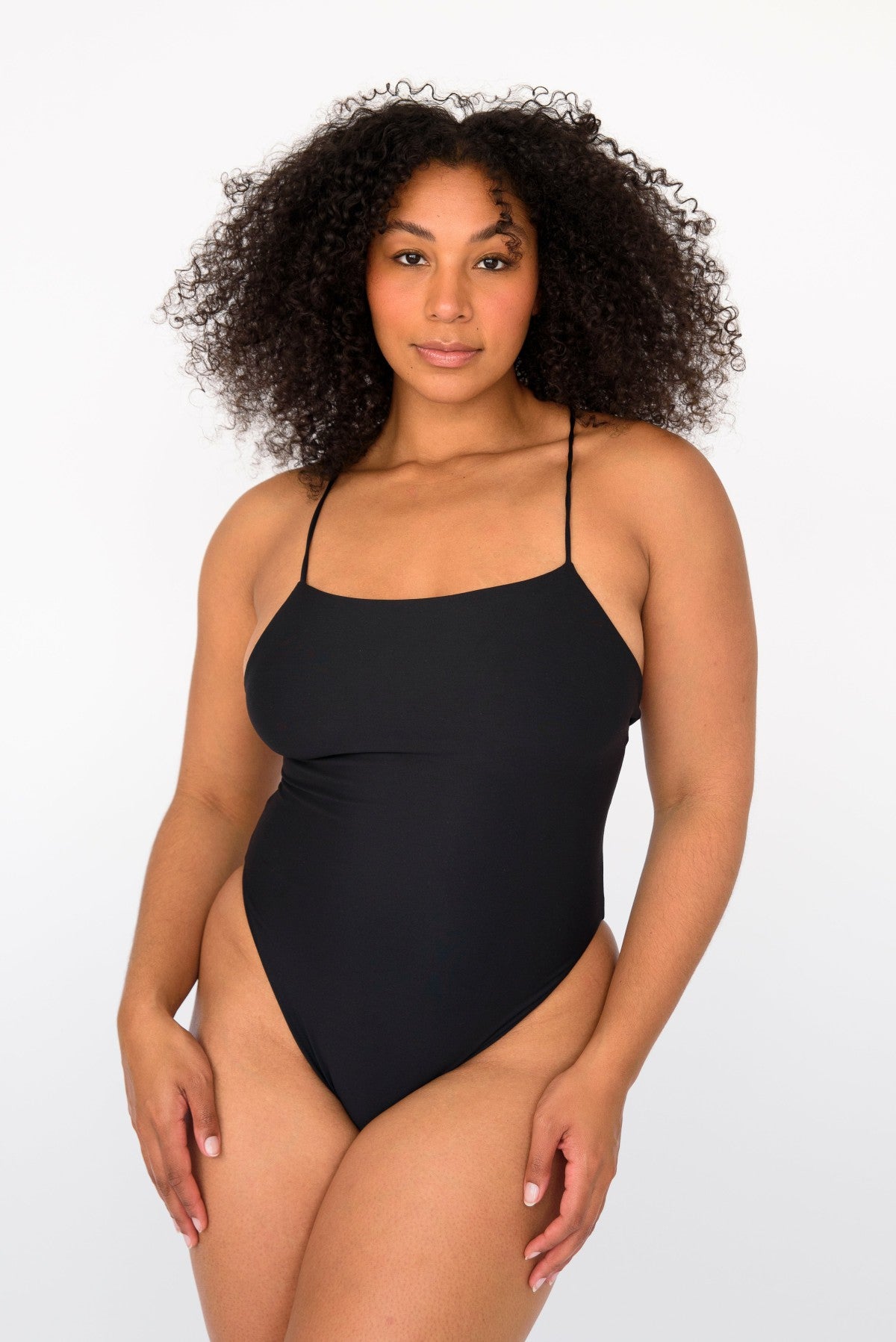 The Resa One Piece Bathing Suit in Black | Skatie
