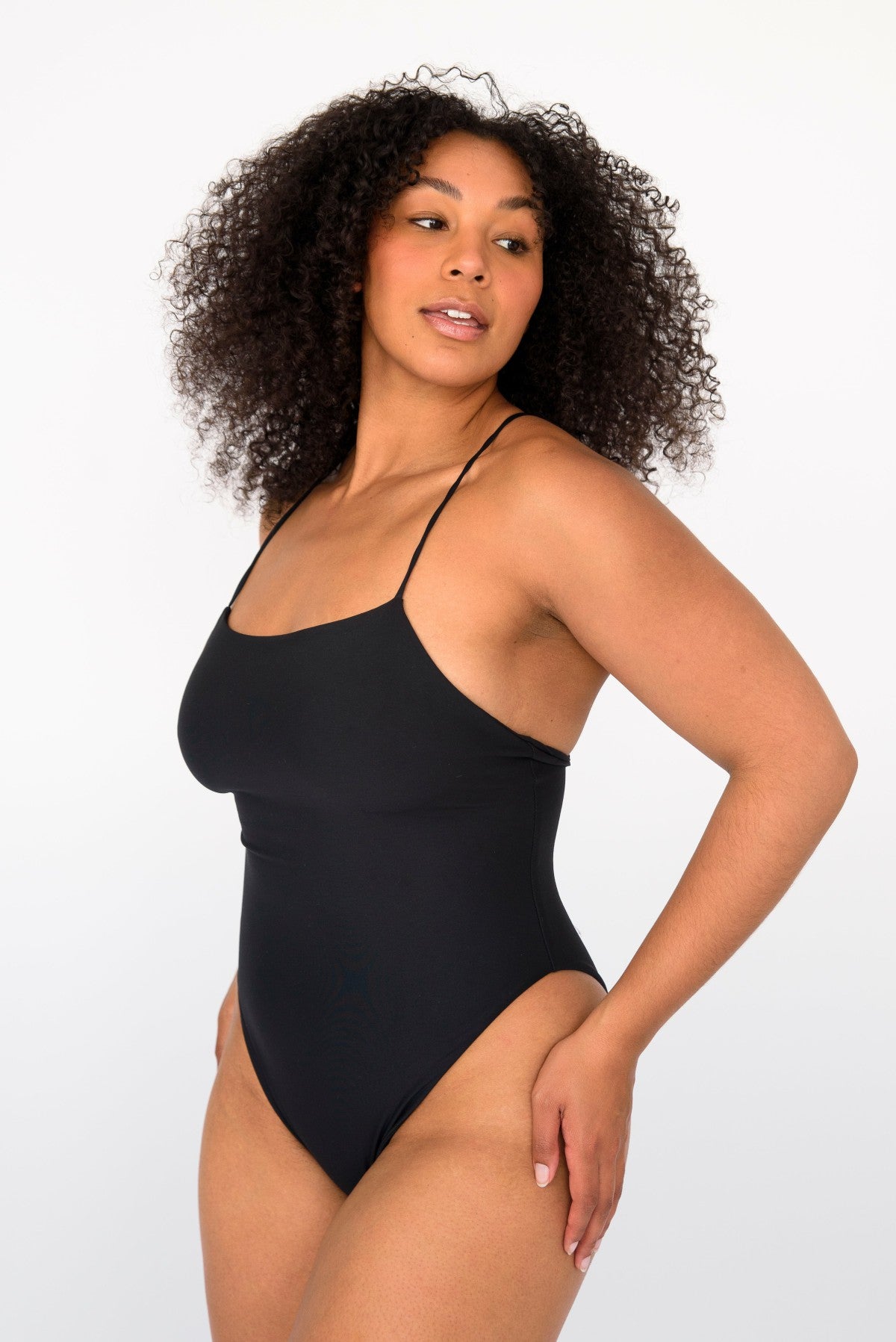 The Resa One Piece Bathing Suit in Black | Skatie