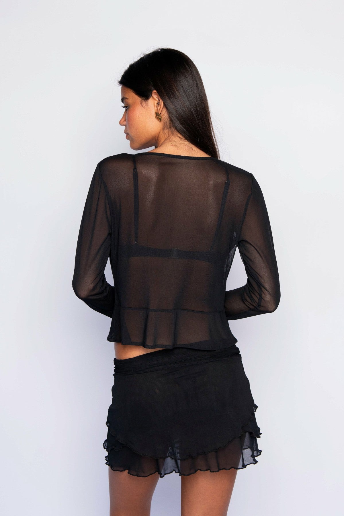 Colette Top Mesh in Black | Skatie