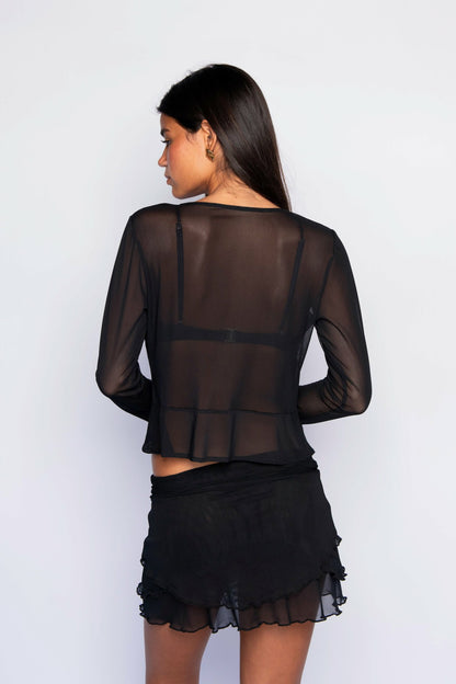 Colette Top Mesh in Black | Skatie