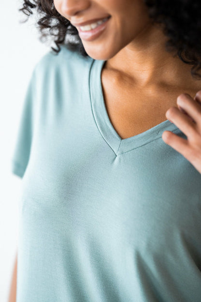 Hubby Tee Jersey in Sage | Skatie