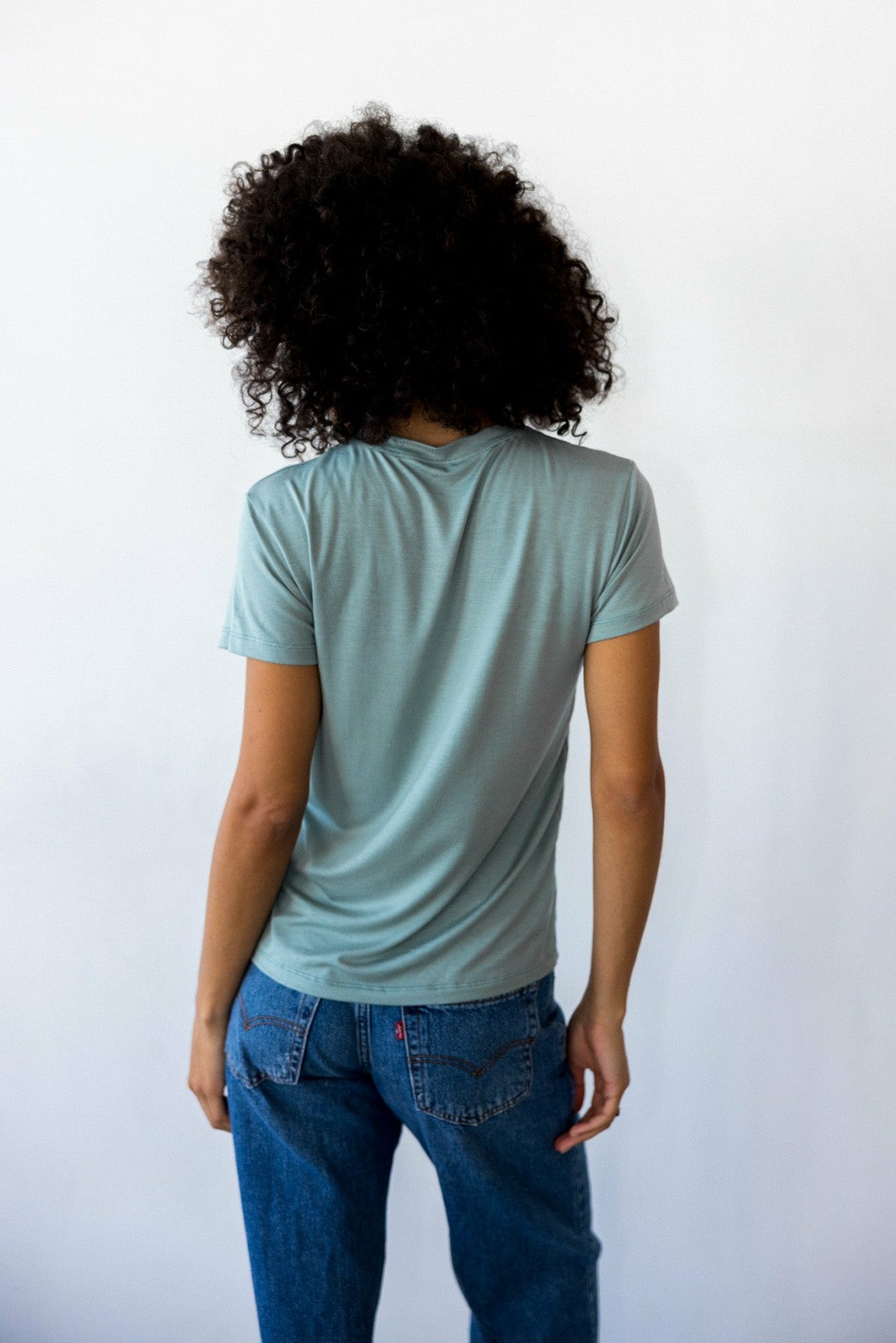 Bestie Tee Jersey in Sage | Skatie