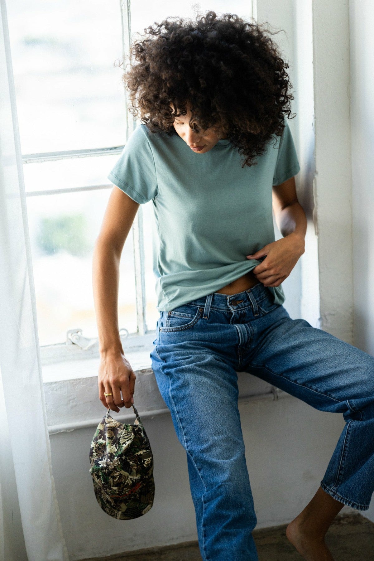 Bestie Tee Jersey in Sage | Skatie