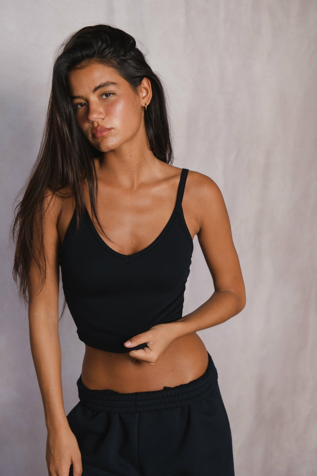 Perfect Tank Baby Ribbed in Black | Skatie