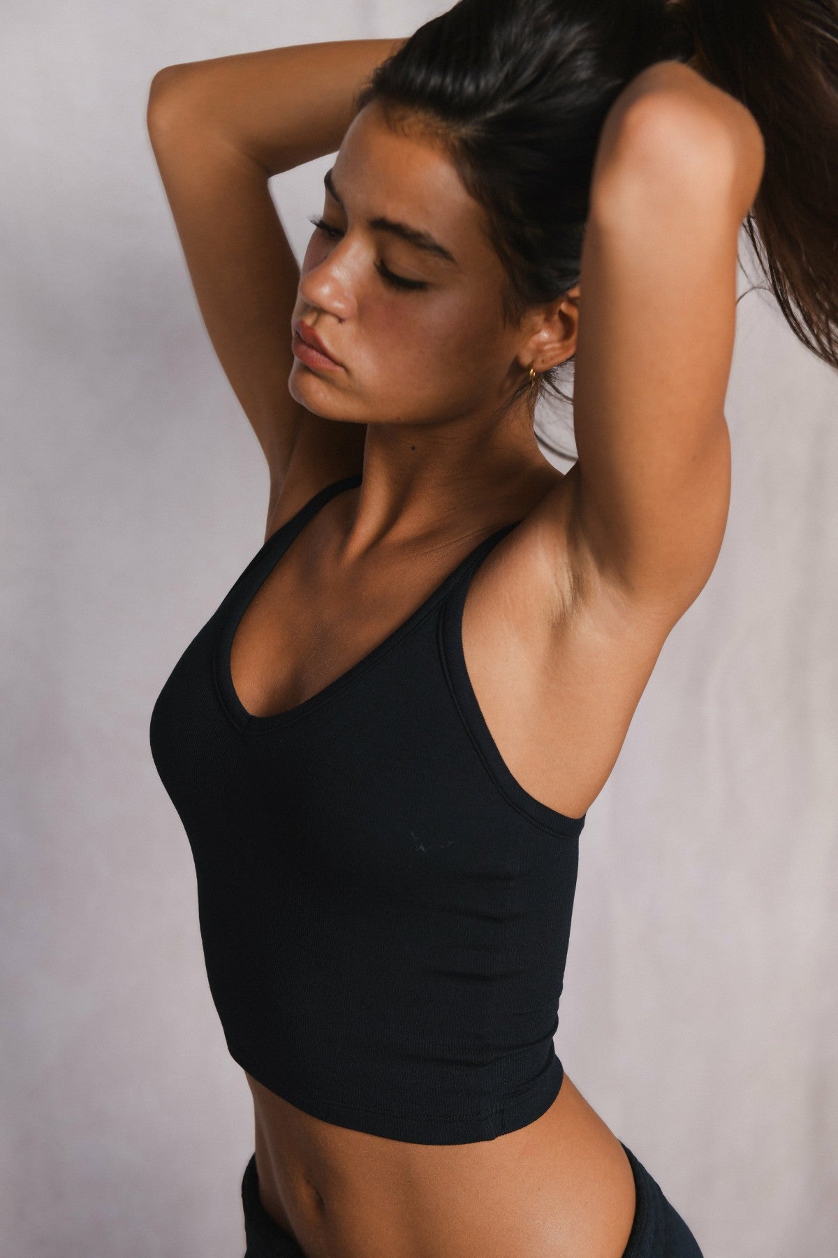 Perfect Tank Baby Ribbed in Black | Skatie